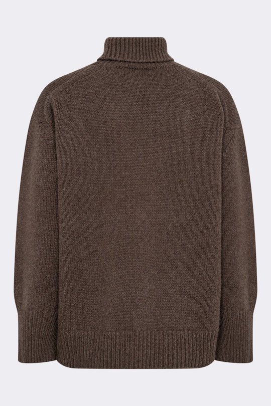 Leveté Room Perle 3 brun strik i merinould og cashmere set bagfra
