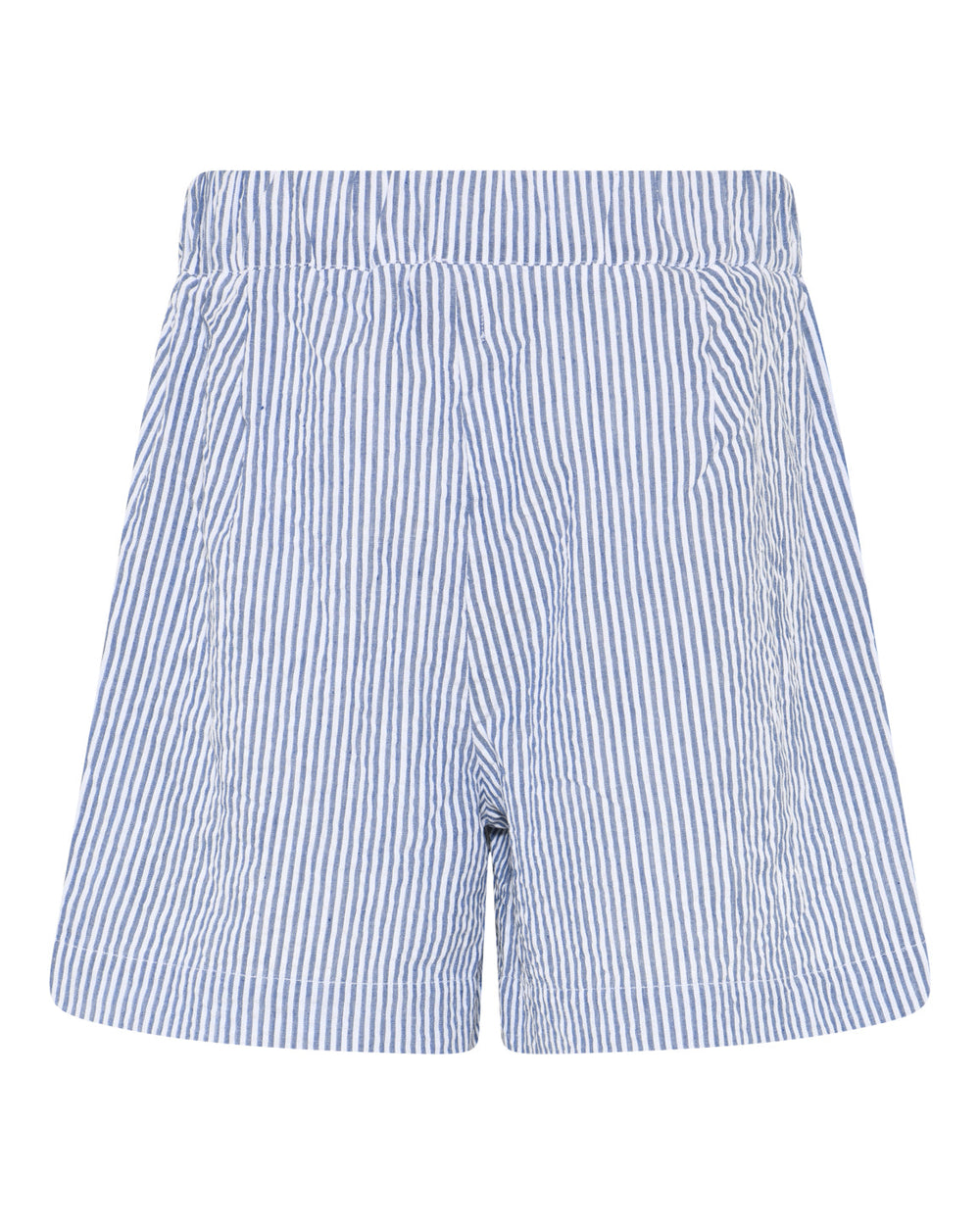 La Rouge Lou Shorts i blå striber – lette bomuldsshorts med elastisk talje og lommer.