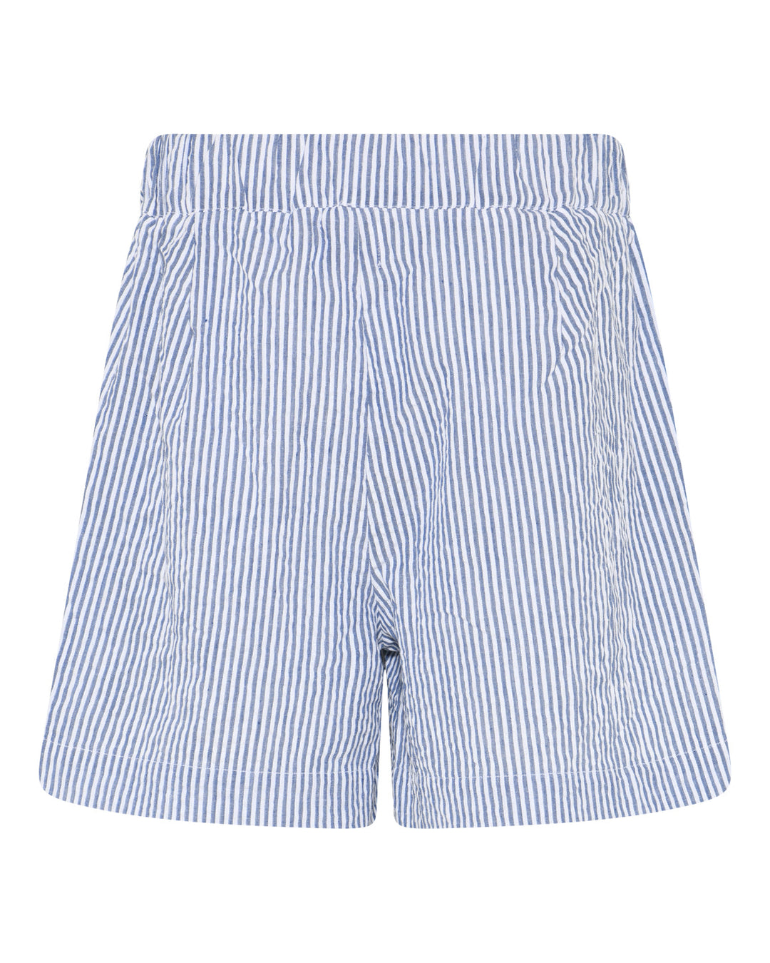 La Rouge Lou Shorts i blå striber – lette bomuldsshorts med elastisk talje og lommer.