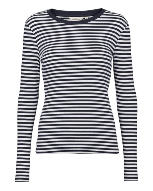 Basic Apparel | Langærmet t-shirt | Ludmilla LS Tee, sky captain/bright white