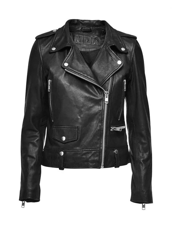 MDK | Læderjakke | Seattle Leatherjacket, sort