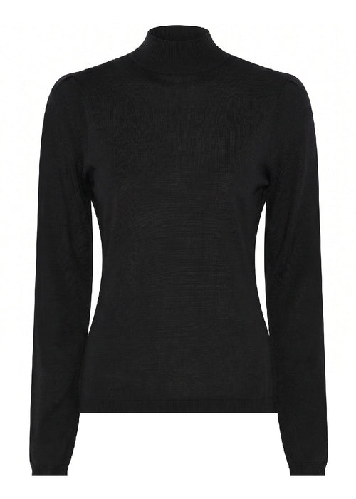 La Rouge | Striktrøje | Merlin L/S Turtleneck, black