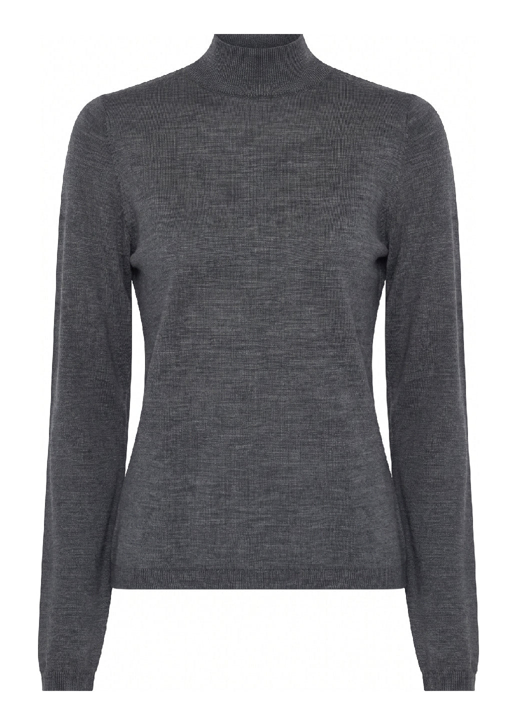 La Rouge Merlin L/S Turtleneck i dark grey melange.