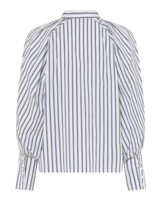 La Rouge | Skjorte | Mille Shirt, white/grey stripe