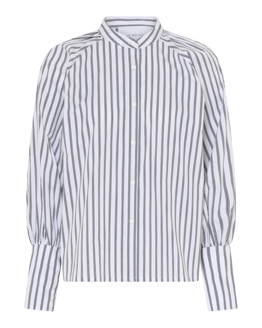 La Rouge | Skjorte | Mille Shirt, white/grey stripe