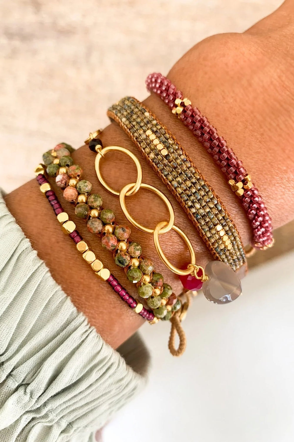 IBU Jewels | Armbånd | Lulu Carry, maroon