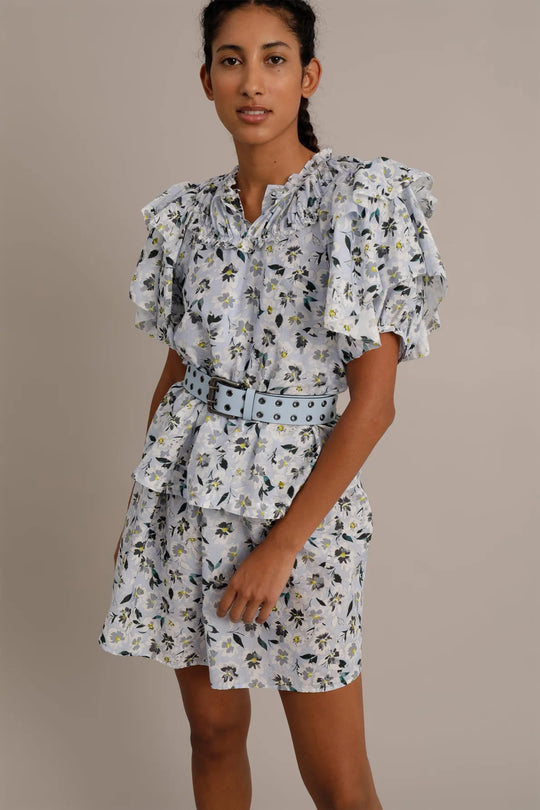 Kjole | Munthe Ucali Dress med blomsterprint, 36 blue
