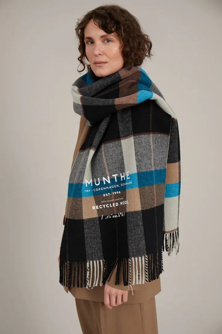 Tørklæde | Munthe Aluna Scarf, turquoise