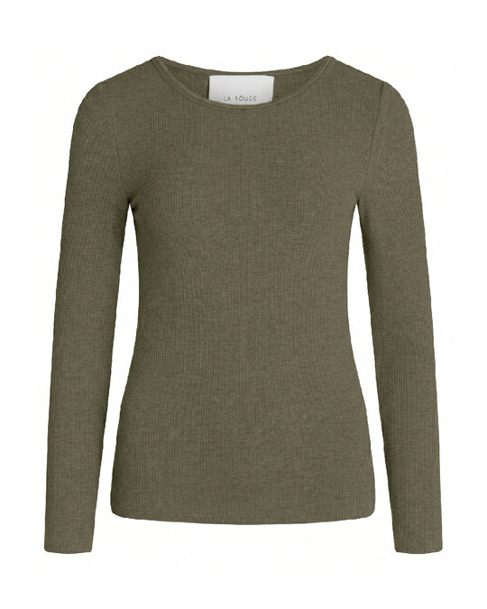 La Rouge | Langærmet T-shirt | Lisa L/S, army green