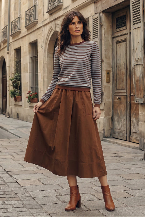 La Rouge | Nederdel | Vilma Skirt, chestnut