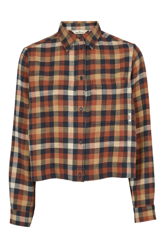 Basic Apparel Nalli Shirt i Skycaptain og Tortoise Shell produktbillede