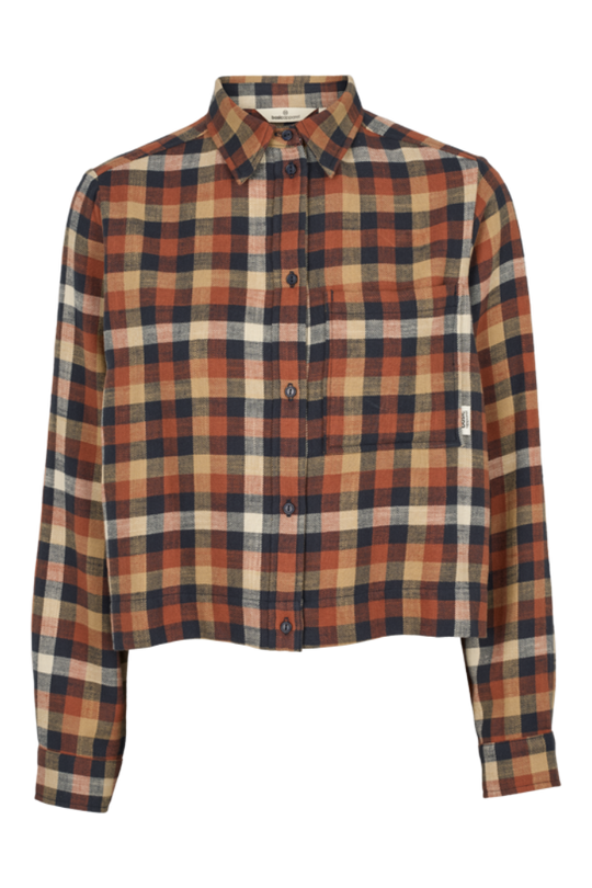 Basic Apparel Nalli Shirt i Skycaptain og Tortoise Shell produktbillede