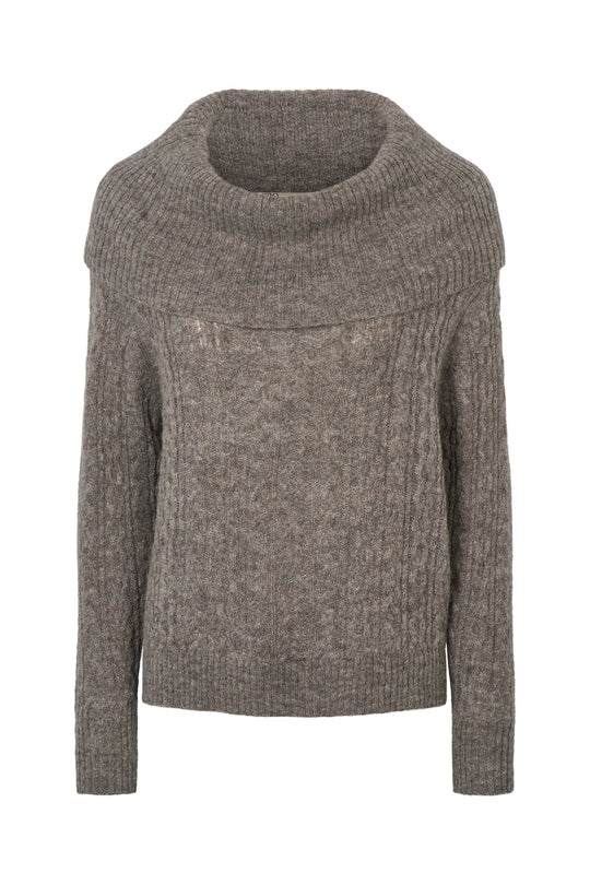 PBO Kosta Knit sweater i blød beige melange
