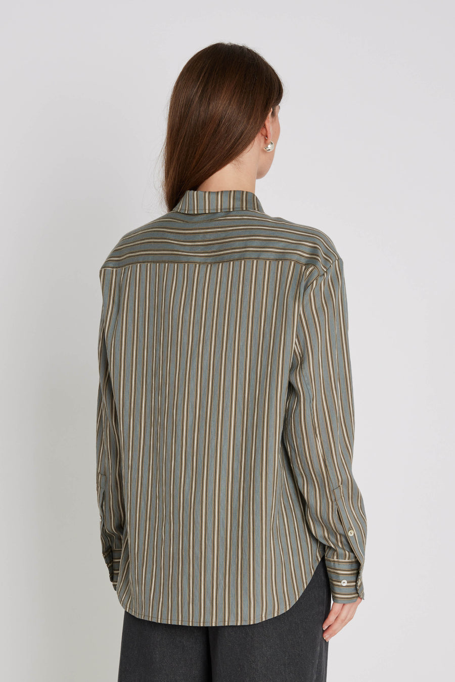 PBO | Skjorte | Lizzy Shirt, khaki stripe