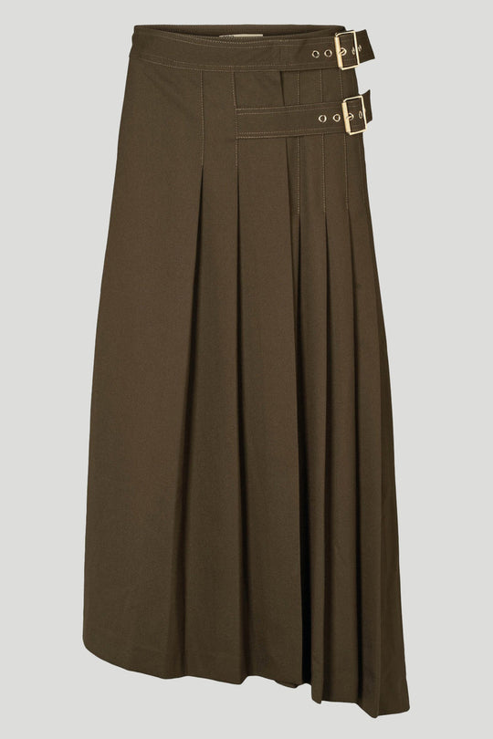 PBO Unima nederdel i farven Tarmac – midi-nederdel med elegant fald og afdæmpet nuance.
