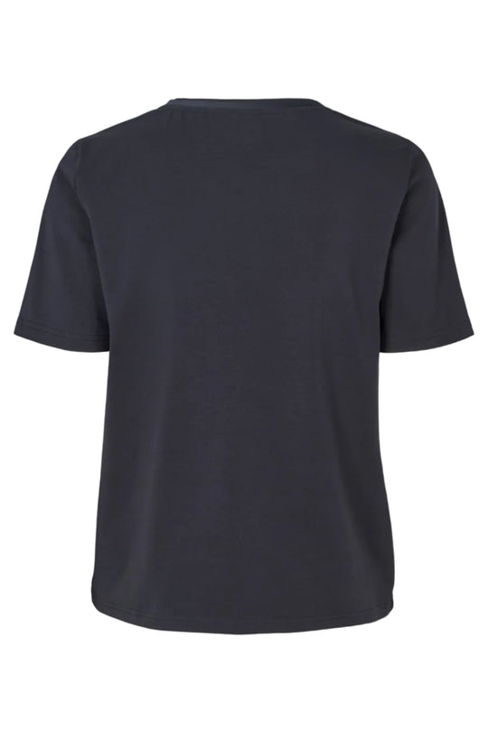 PBO Vina T-shirt i midnight med V-hals og korte ærmer