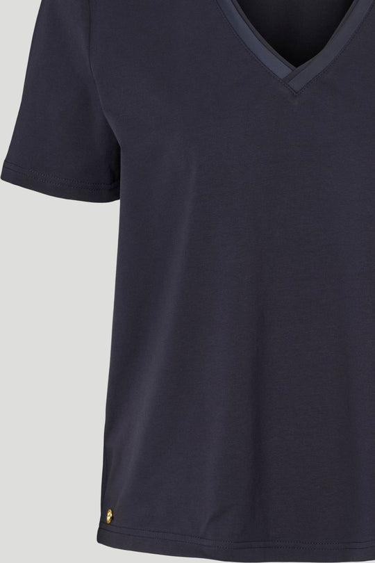 PBO Vina T-shirt i midnight med V-hals og korte ærmer