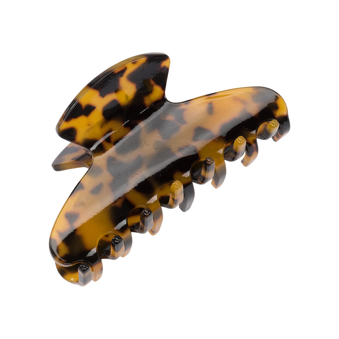 Pico Carver Claw i leo – hårklemme i acetat med leopardmønster til stilfulde håropsætninger.
