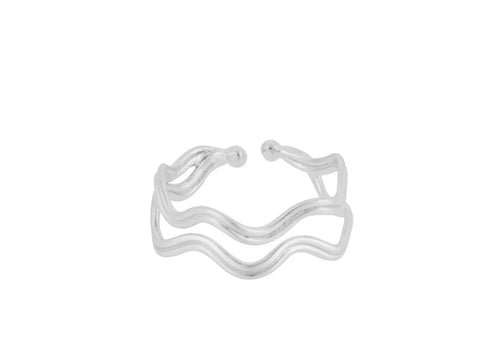 Pernille Corydon | Double Wave ring, sølv