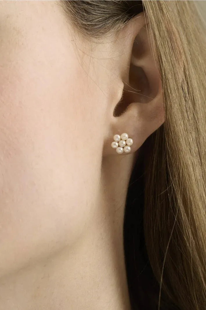 Øreringe | Pernille Corydon Ocean Bloom earsticks, forgyldt sølv