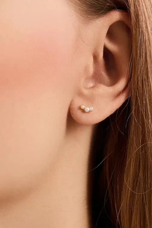 Øreringe | Pernille Corydon Ocean Pearl earsticks, forgyldt sølv