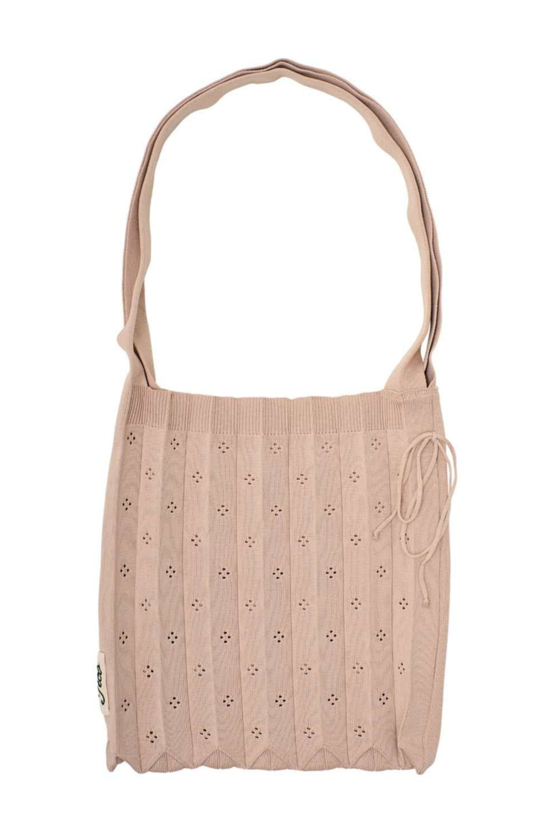 Pico Fleur Bag shopper i oyster pink med strikket struktur.