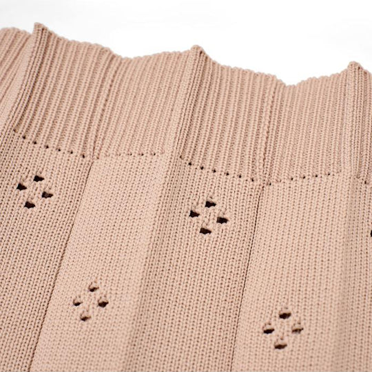 Pico Fleur Bag shopper i oyster pink med strikket struktur.