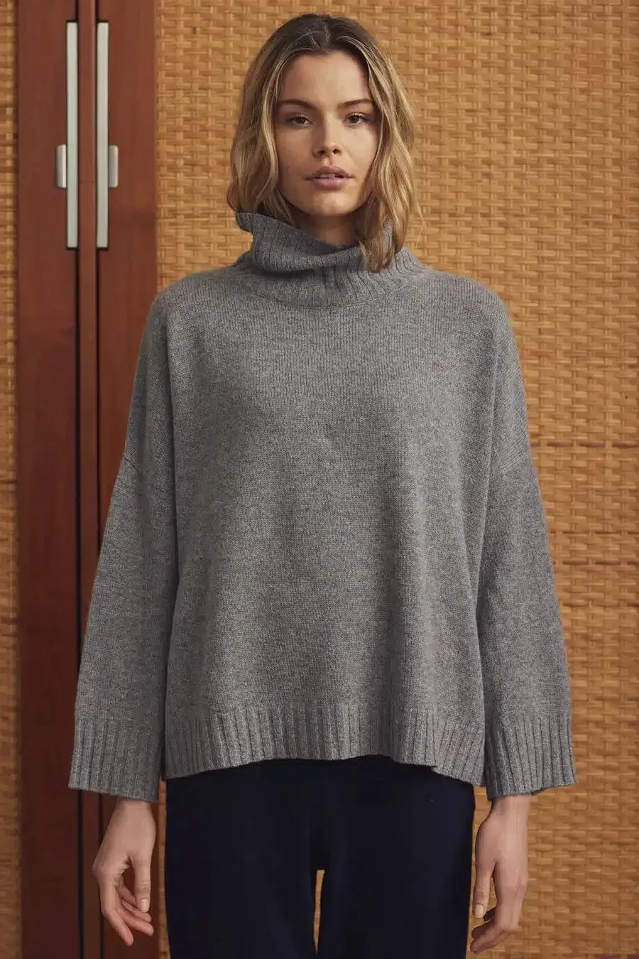 Sweater med rullekrave | Wuth Eva turtleneck, dark grey