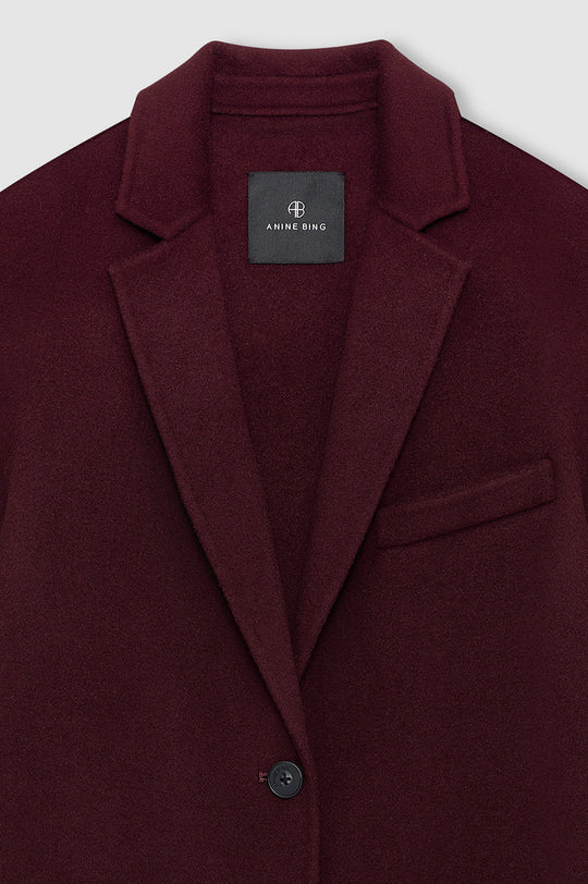 Anine Bing Quinn Blazer i burgundy