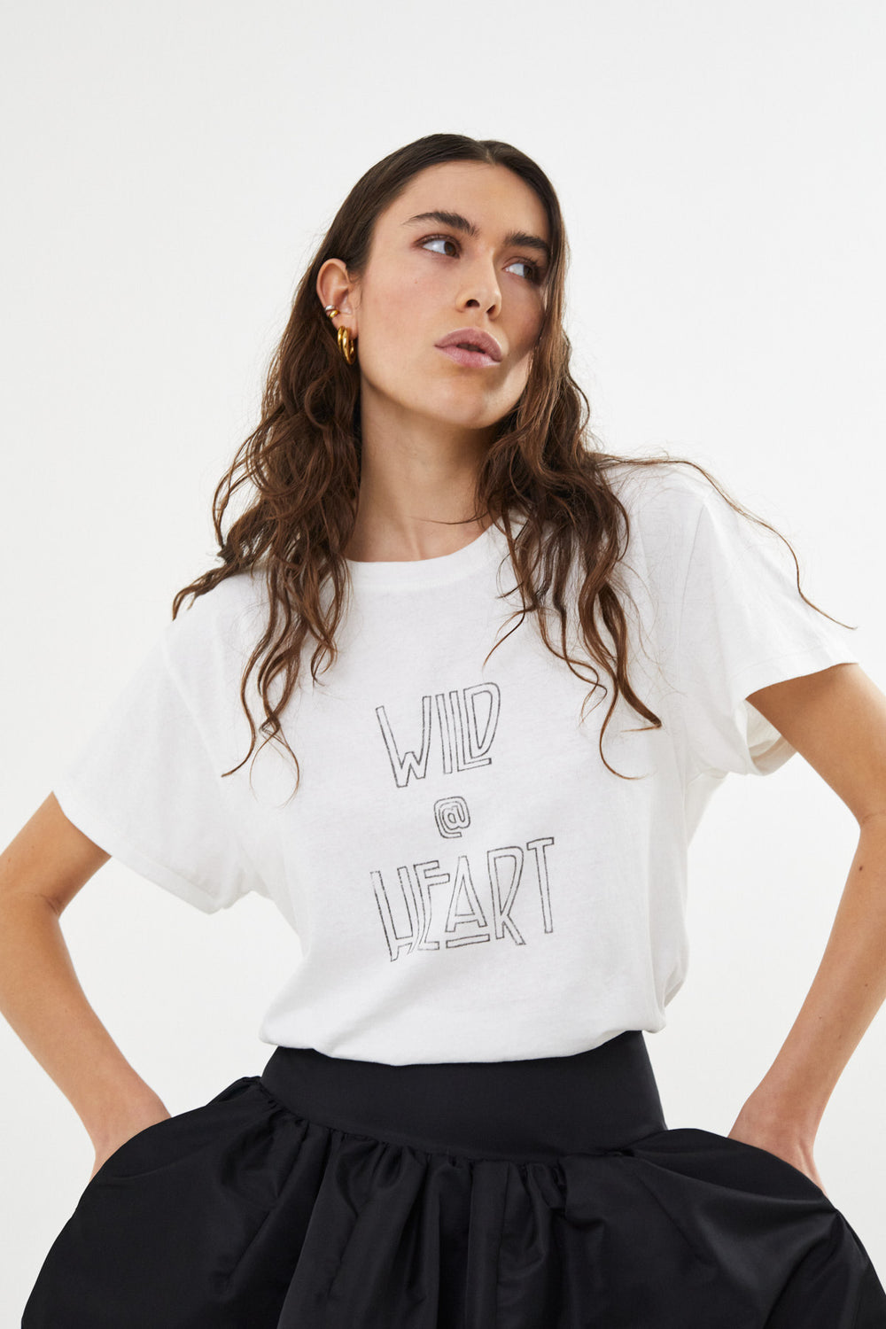 Rabens Saloner | T-Shirt | Ambla Wild @Heart, chalk