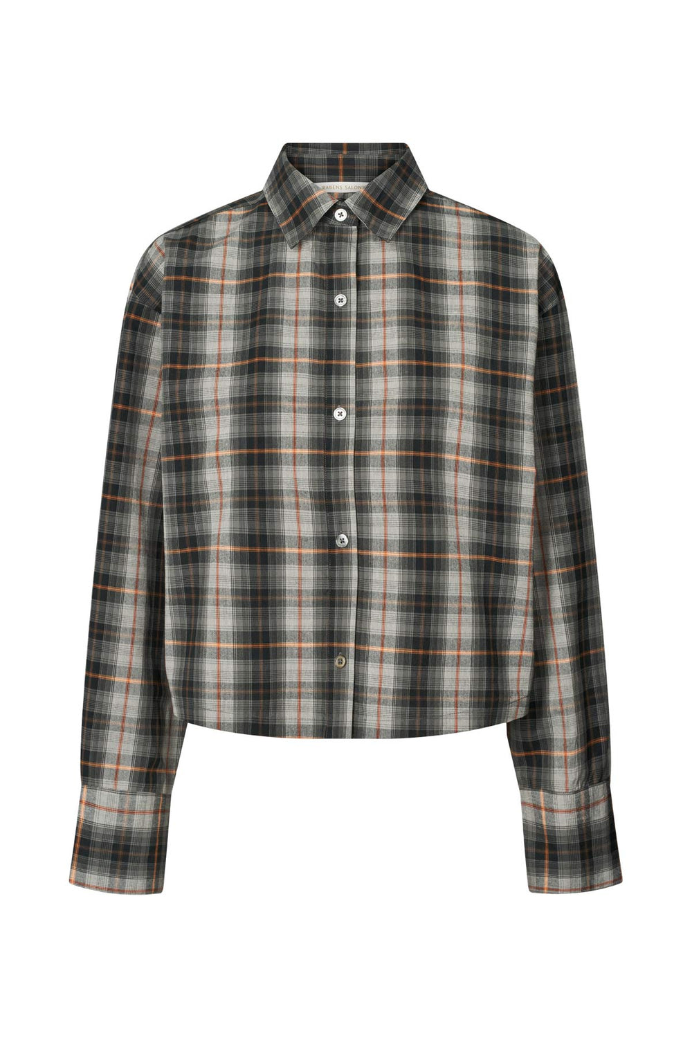 Rabens Saloner | Skjorte | Seval Check Shirting Cropped, grey check