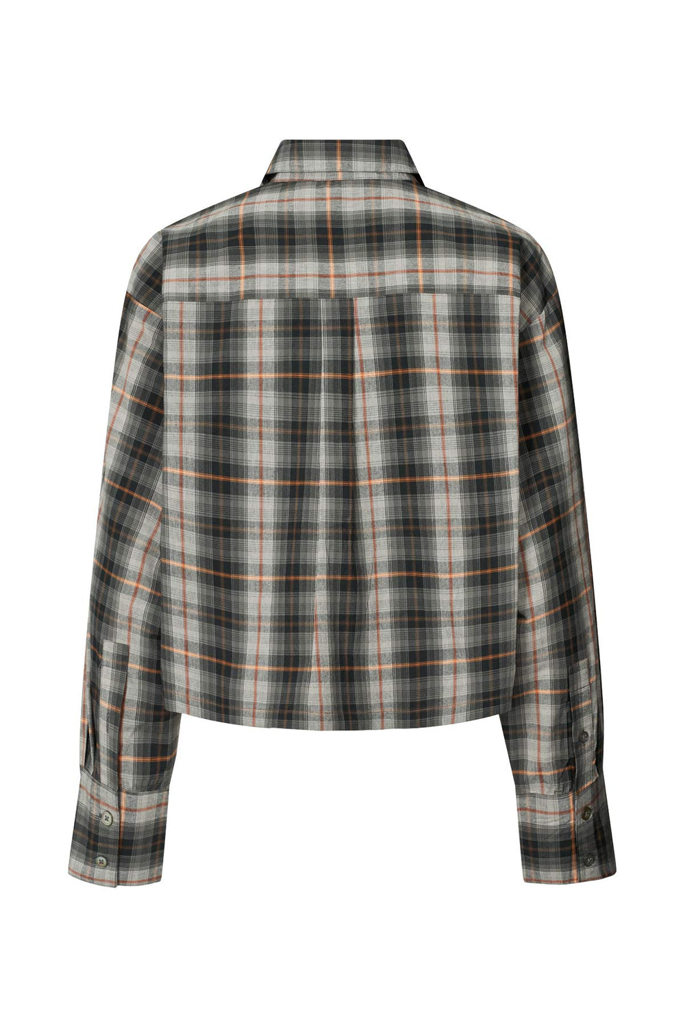 Rabens Saloner | Skjorte | Seval Check Shirting Cropped, grey check