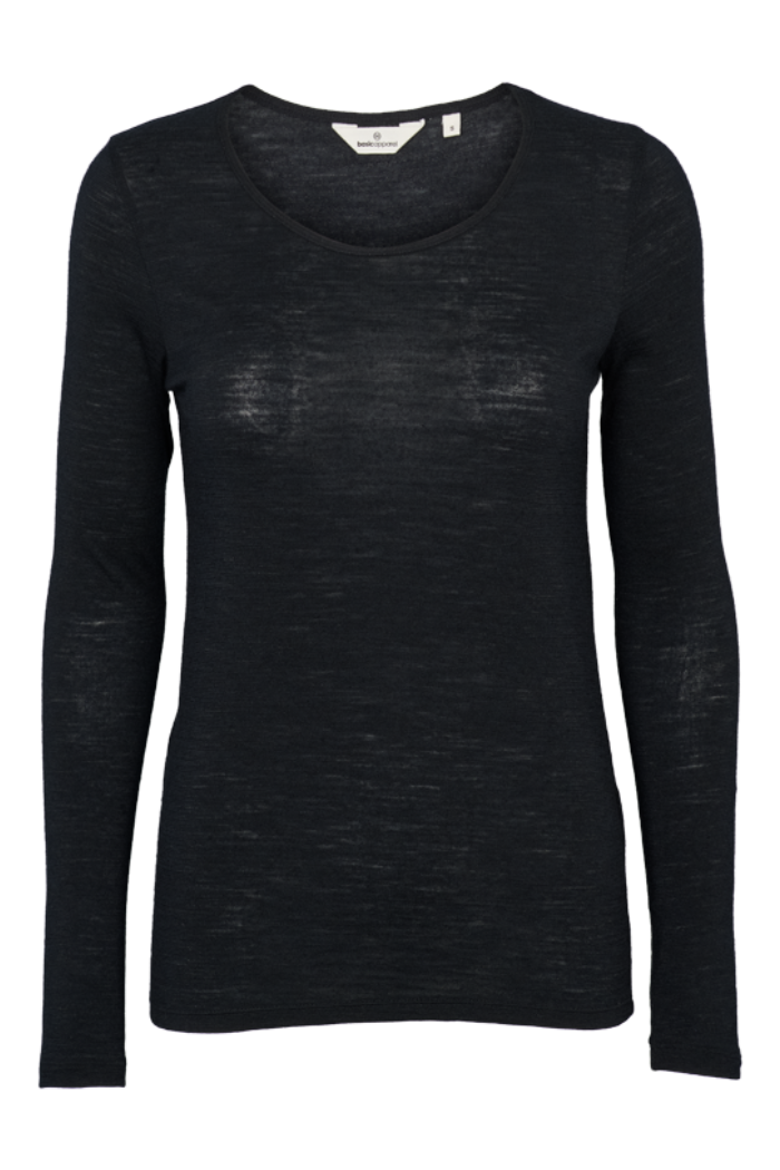 Basic Apparel Rinja LS Tee i Black produktbillede