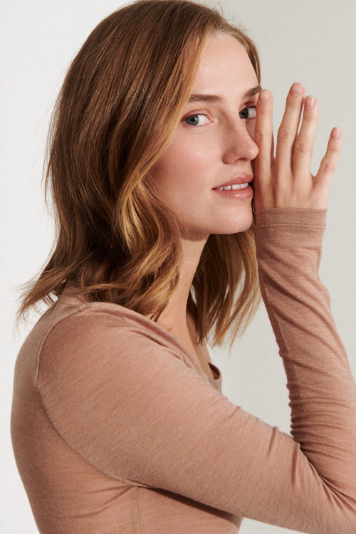 Basic Apparel | Bluse | Rinja LS Tee, portobella