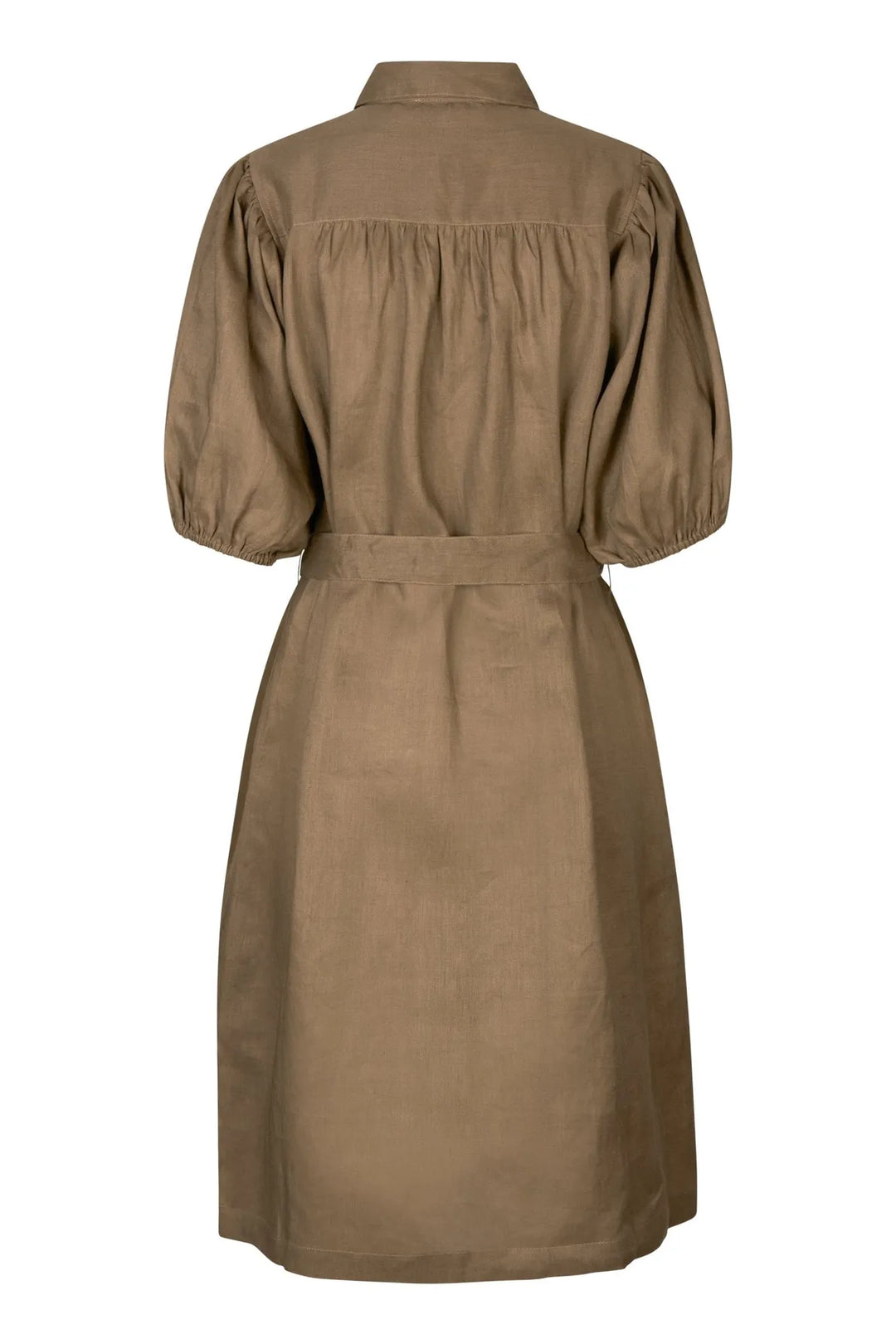 Kjole | ROSEMUNDE hør skjortekjole, portobello brown 1558-921