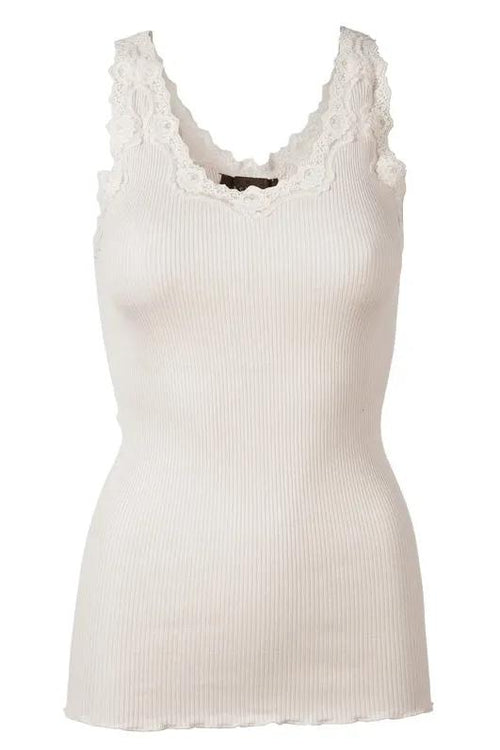 Rosemunde | Silketop | Tanktop med blonder, 5357 soft powder