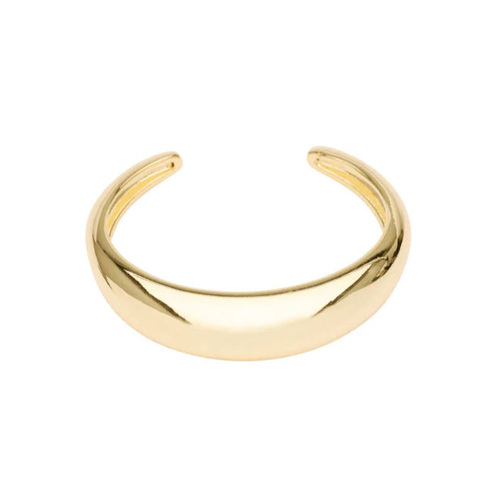 Pico Odessa Chunky Bracelet – elegant 18K guldbelagt armbånd i C-form med skinnende finish.