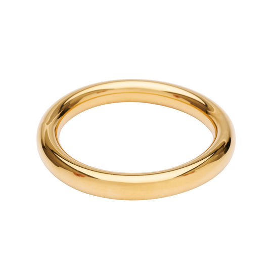 Pico Ray Bangle 10mm – forgyldt armbånd i rustfrit stål med bredt design.