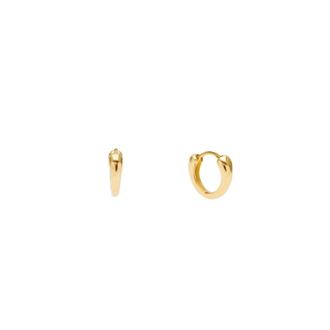 Pico Iris Petit Hoops – små creoler i 22 karat guldbelagt sterlingsølv. Nikkelfri og tidløse.

