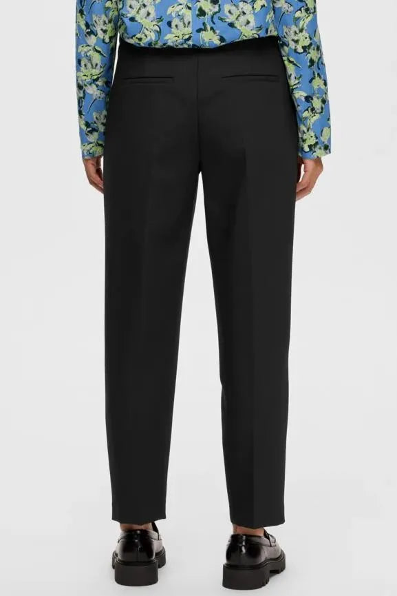 Bukser | Selected Femme Rita-Ria MW Cropped Pant, sort