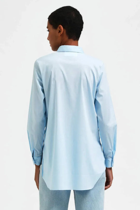Selected Femme | Skjorte | Ori LS side zip shirt cashmere blue