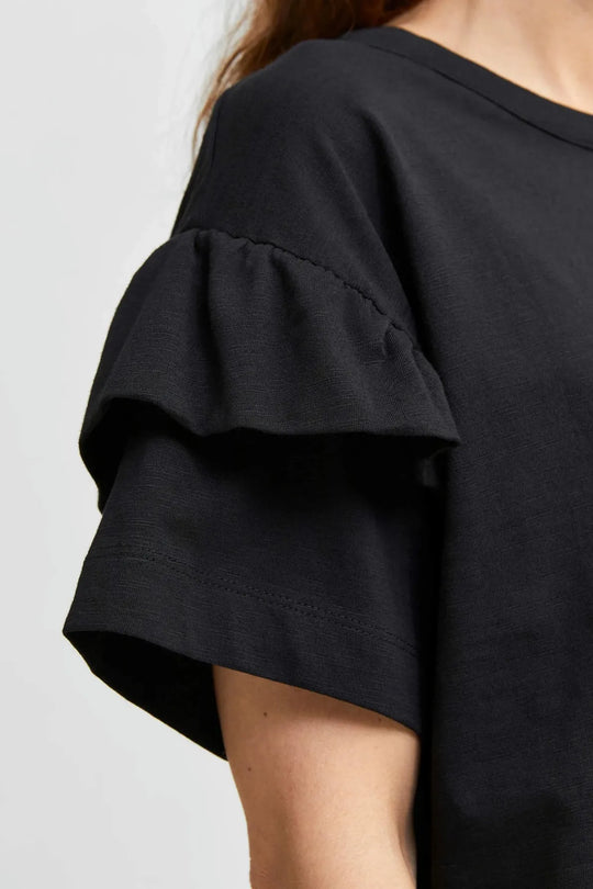 T-shirt | Selected Femme Rylie Florence Tee, black