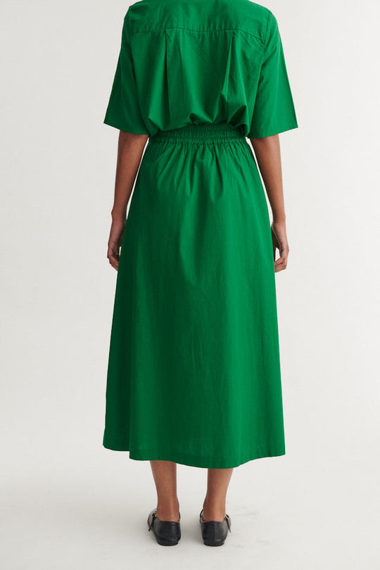 Basic Apparel Silje Long Skirt abundant green – GOTS nederdel i økologisk bomuld.