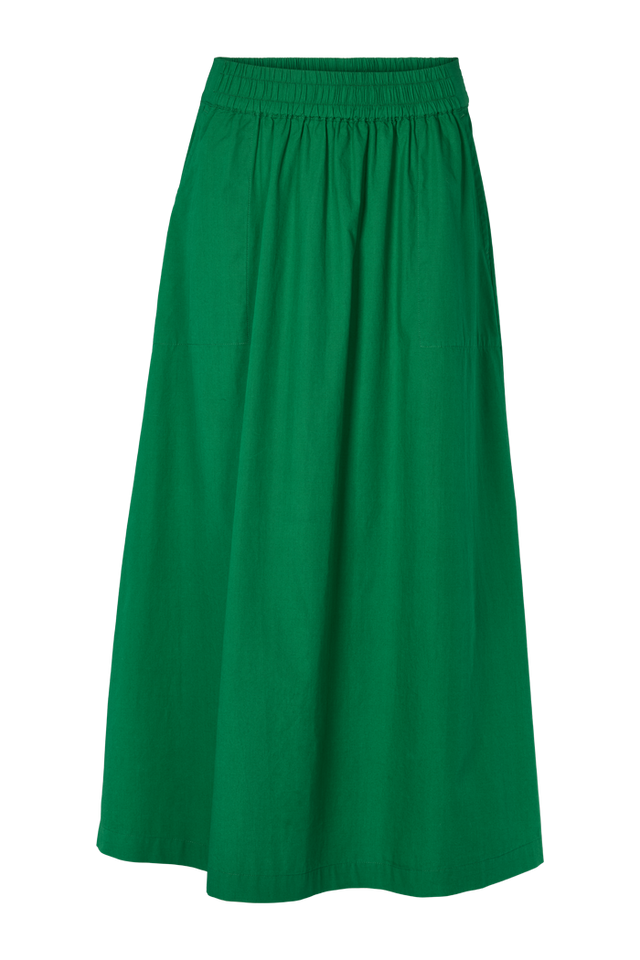 Basic Apparel Silje Long Skirt abundant green – GOTS nederdel i økologisk bomuld.