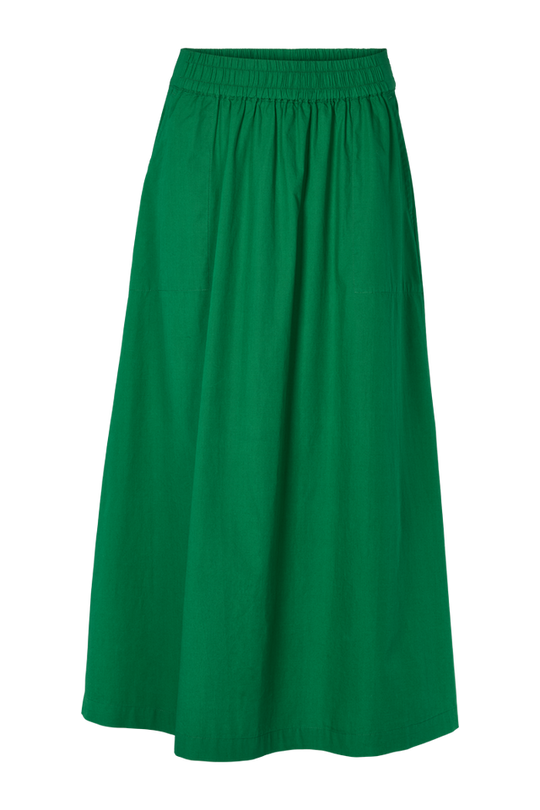 Basic Apparel Silje Long Skirt abundant green – GOTS nederdel i økologisk bomuld.