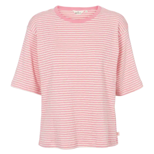 Basic Apparel Silma SS Tee i Conch Shell/Birch – oversized T-shirt i GOTS-certificeret økologisk bomuld. 