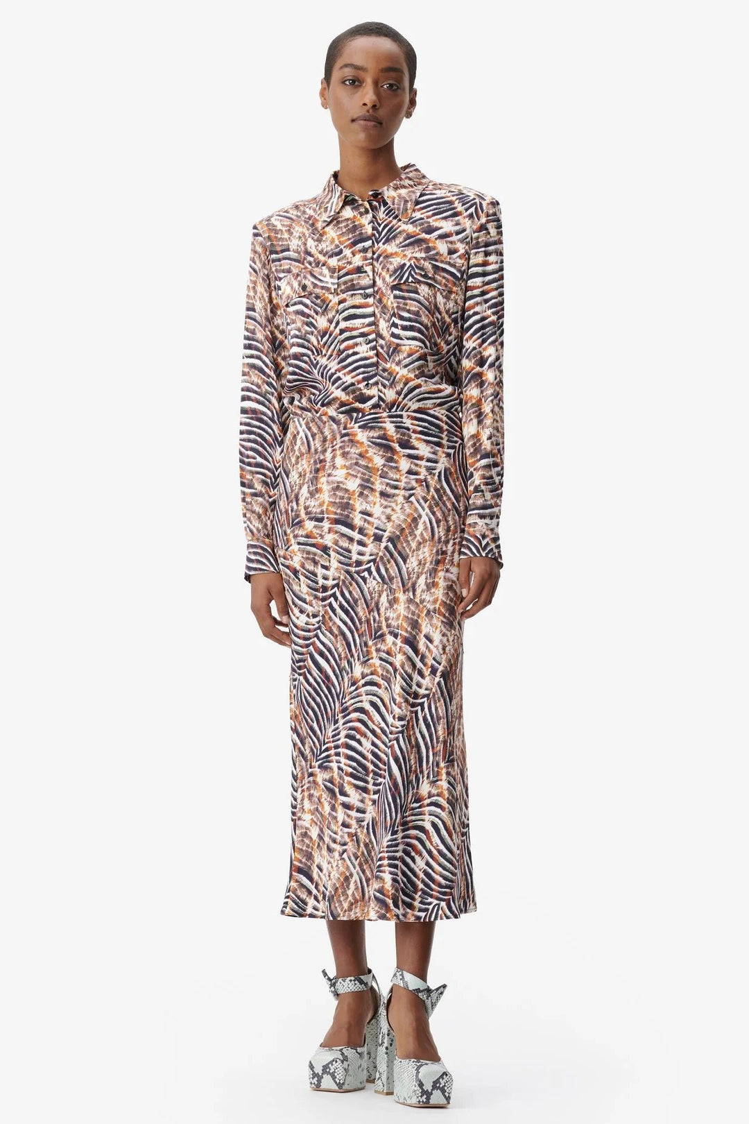 Nederdel | Lala Berlin Skirt Sasa, zebra shibori