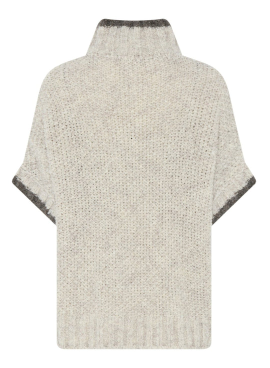 La Rouge Sussi Boucle Knit Striktrøje – Oversize Strik med Høj Hals