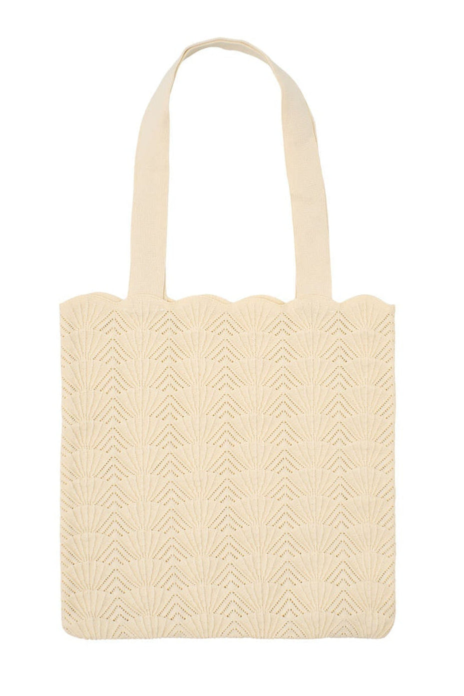 Pico Shelly strikket shopper i ivory med blød og fleksibel struktur.