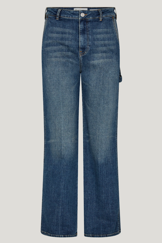 Tomorrow | Jeans | Brown Worker Jeans Wash Quebec, denim blue
